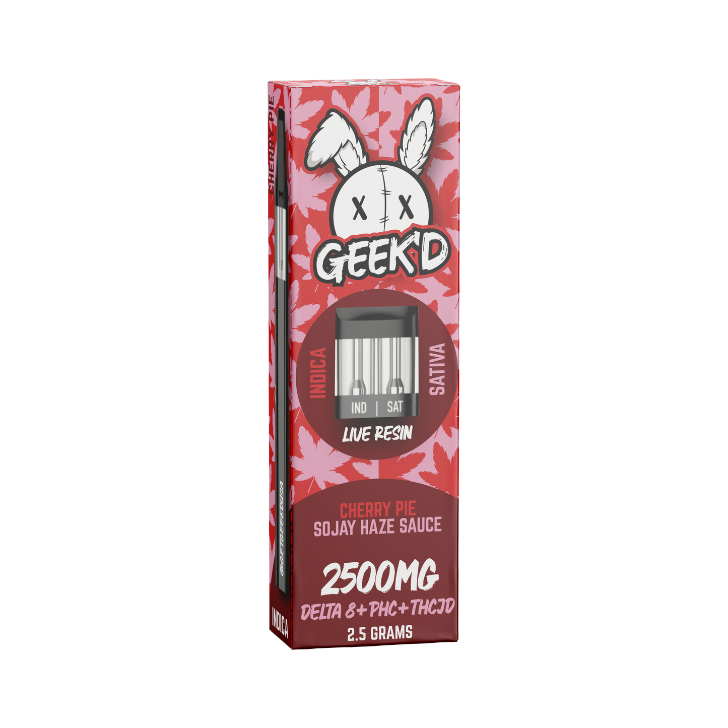 GEEK'D | Full-Spec 2.5 G Disposable Vape - 2500mg : CHERRY PIE & SOJAY HAZE SAUCE