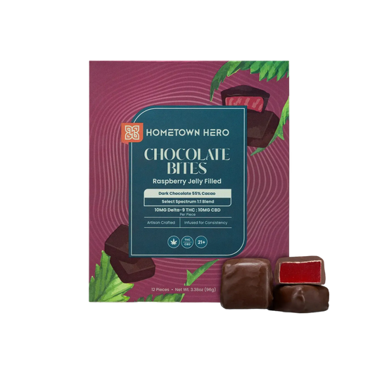 Hometown Hero | Raspberry Chocolate Bites - 10mg Each (12ct)